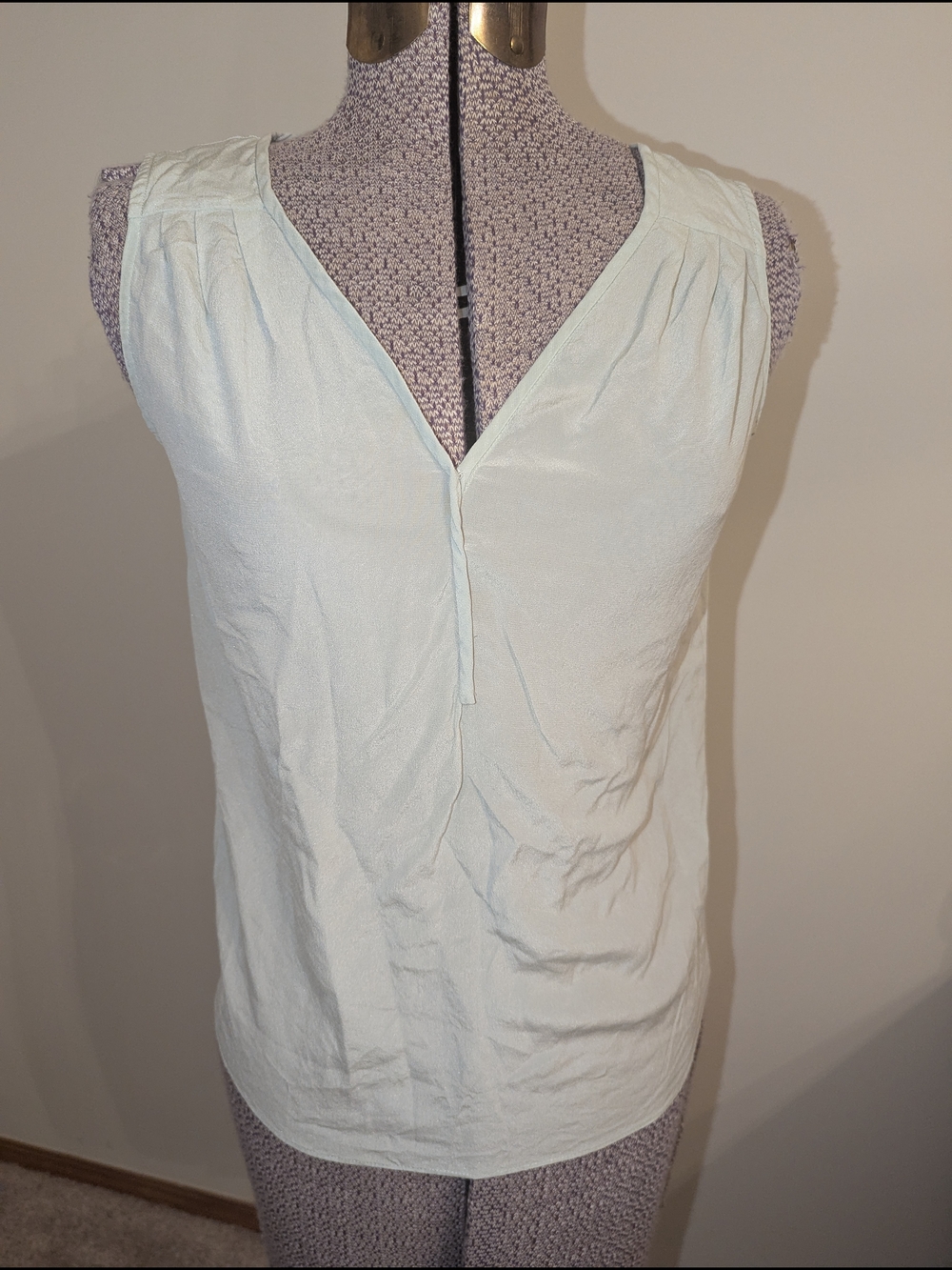 Chelsea28 Pale Blue V-Neck Sleeveless Tank